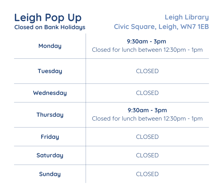 Leigh Opening Times
