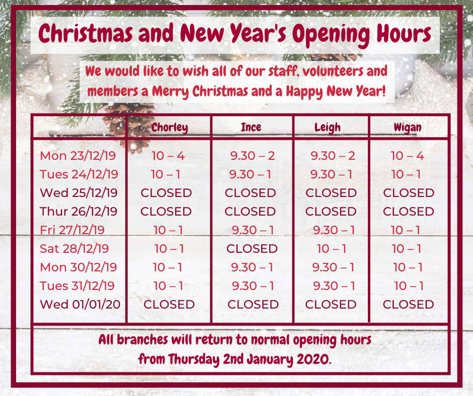 Christmas Opening Hours 2019