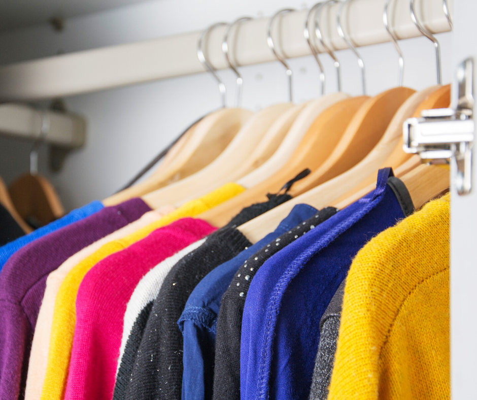 Image of clothes in a wardrobe