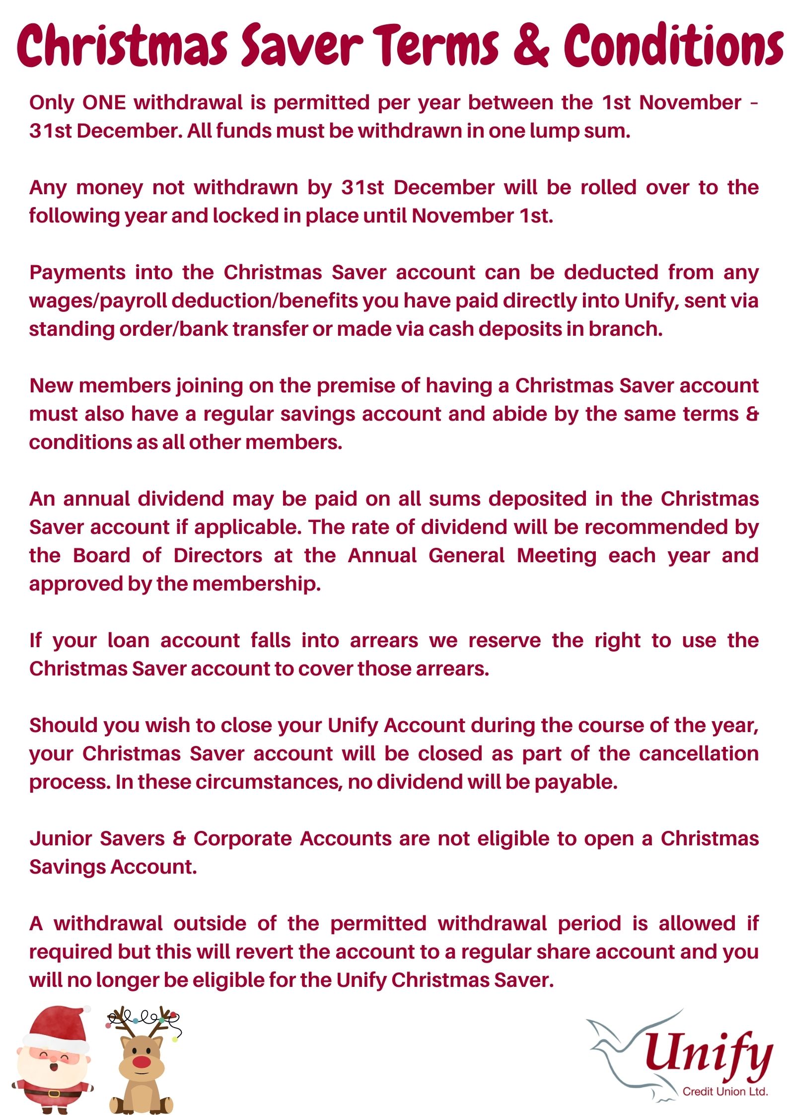 Christmas Saver T&C